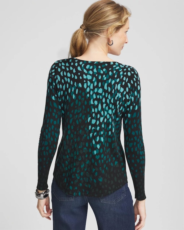 Dots V-Neck Pullover Sweater - image 3